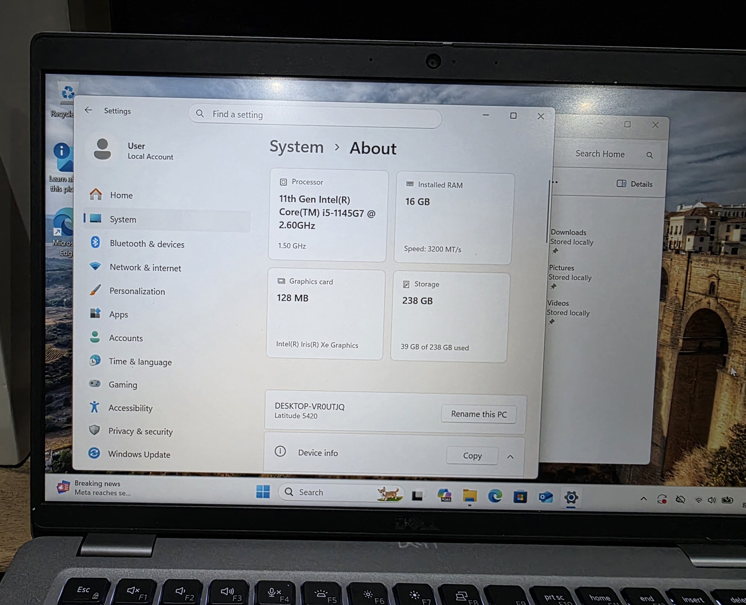 Laptop Dell Latitude 5420 Intel Core i5 11ª Gen / 16GB RAM / 256GB SSD / Windows 11 Pro - Imagen 9